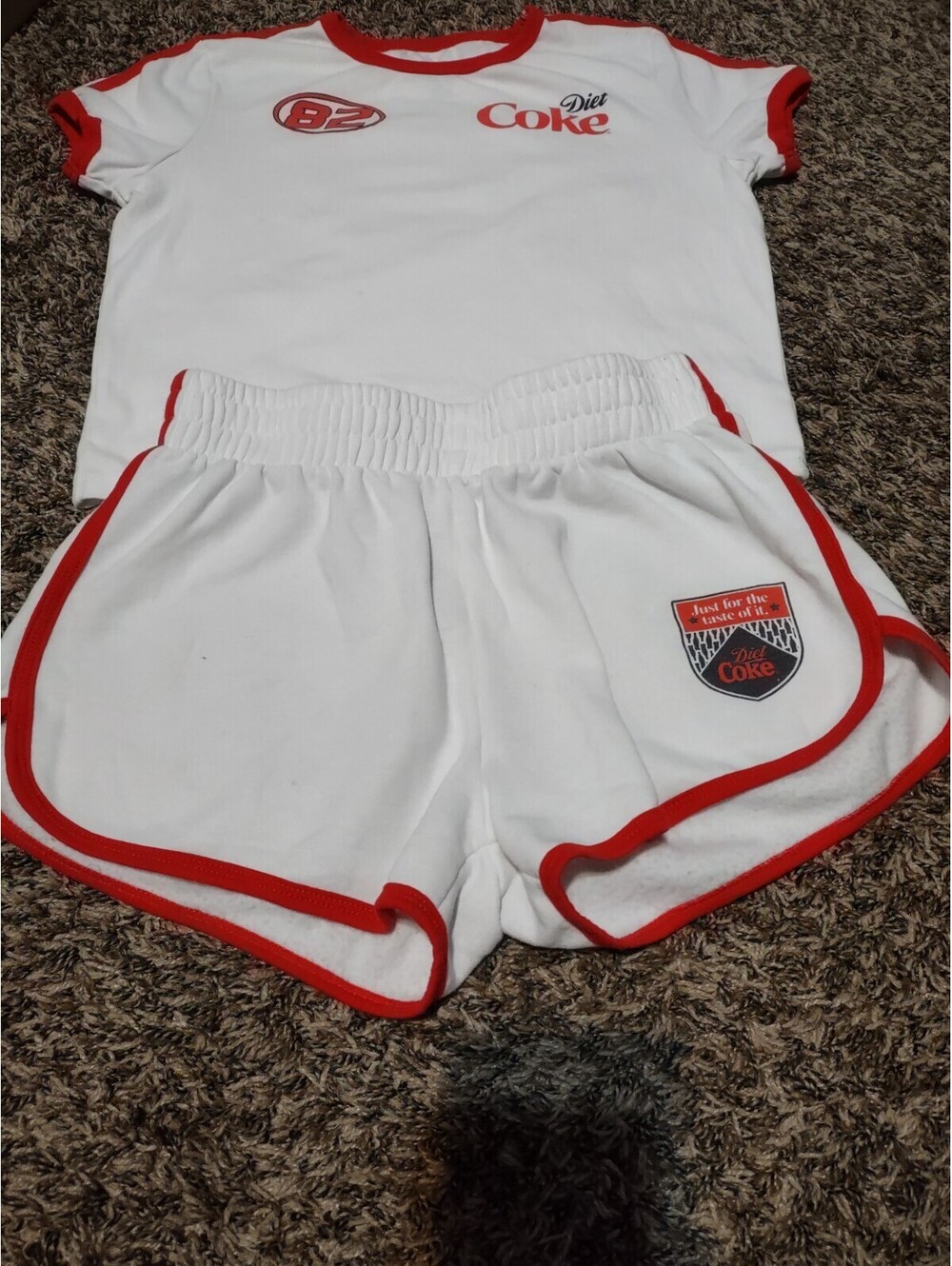 Women's Diet Coke Two Piece Short Set Size Large